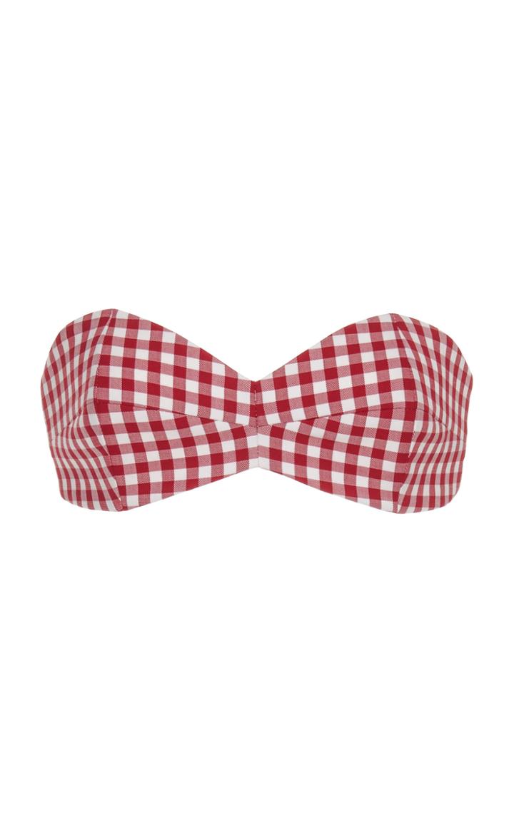 Moda Operandi Michael Kors Collection Gingham Cotton Bandeau Size: 0