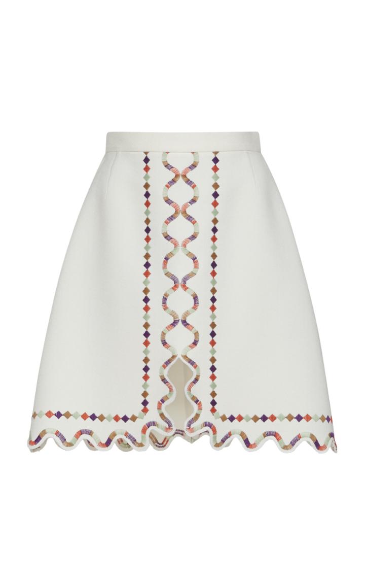 Giambattista Valli Embroidered Mosaic Mini Skirt