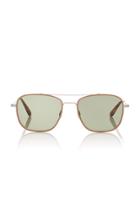 Garrett Leight Marr 54 Aviator-style Gold-tone Sunglasses