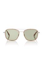 Garrett Leight Marr 54 Aviator-style Gold-tone Sunglasses