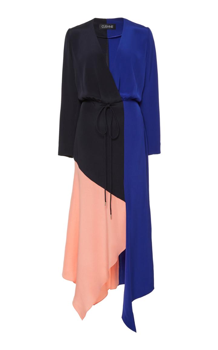 Cushnie Colorblock Silk Dress