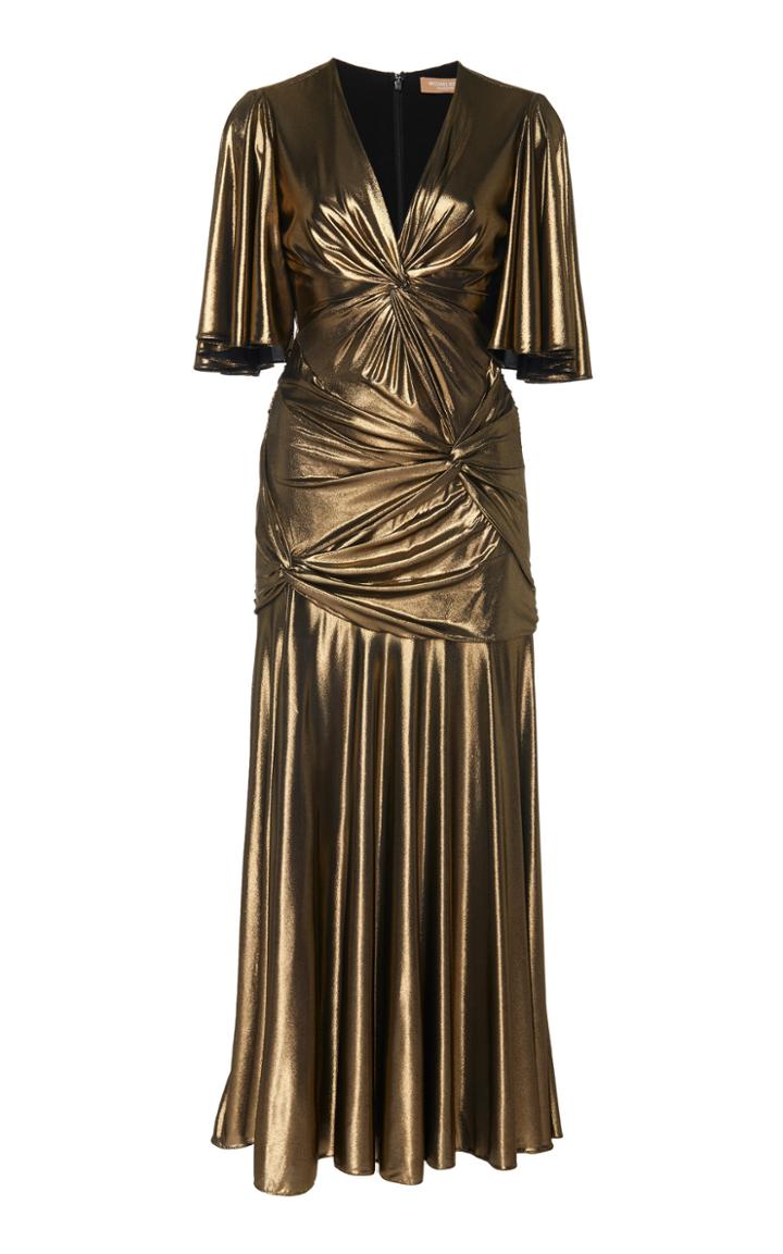 Michael Kors Collection Ruched Drape Sleeve Dress