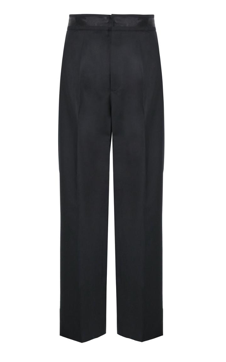 Moda Operandi Hanna Fiedler Ludwig Silk-trimmed Wool Wide-leg Trousers