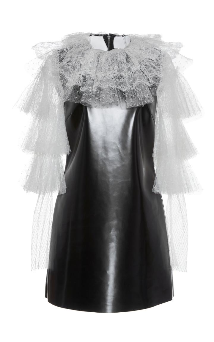 Philosophy Di Lorenzo Serafini Eco-leather Lace Dress