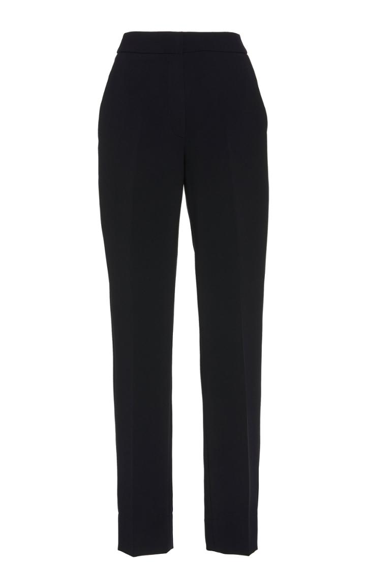Marchesa High-waist Crepe Straight-leg Pants