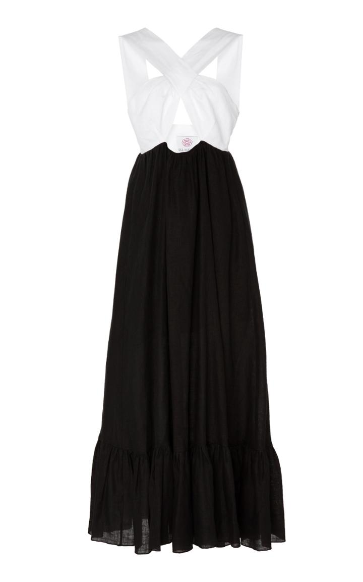 Moda Operandi Gl Hrgel Crisscross-bandeau Linen Maxi Dress Size: S