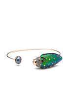 Bibi Van Der Velden Scarab And Pearl Bangle