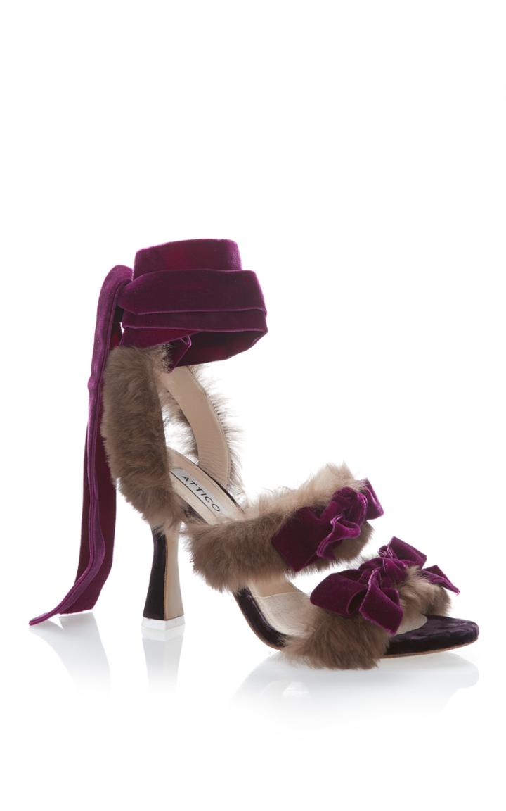 Attico Diletta Fur Sandal
