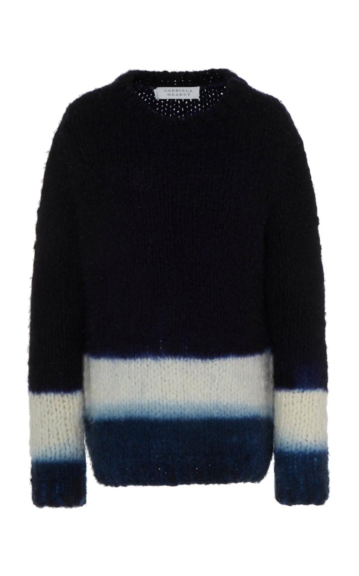 Gabriela Hearst Lawrence Dip-dye Cashmere Intarsia-knit Sweater