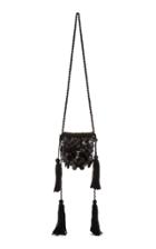 Nannacay Oak Paillette-embellished Macram Crossbody Bag