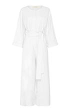 Moda Operandi St. Agni Osamu Belted Oversized Linen-cotton Jumpsuit