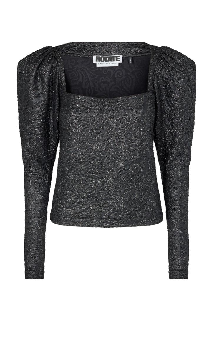 Moda Operandi Rotate Stevie Puff-sleeve Metallic Jacquard Top