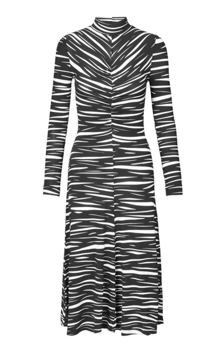 Stine Goya Asher Ruched Printed Stretch-jersey Midi Dress