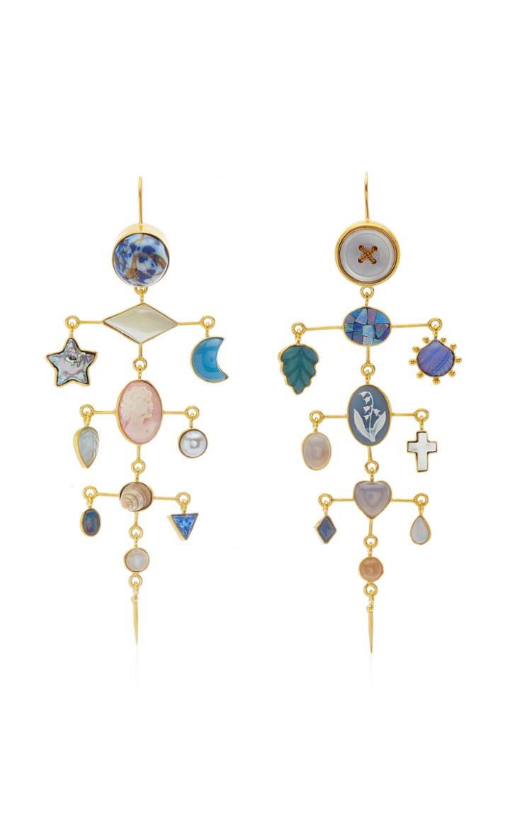Moda Operandi Grainne Morton Multi Layer Calcedony Victorian Balance Earrings