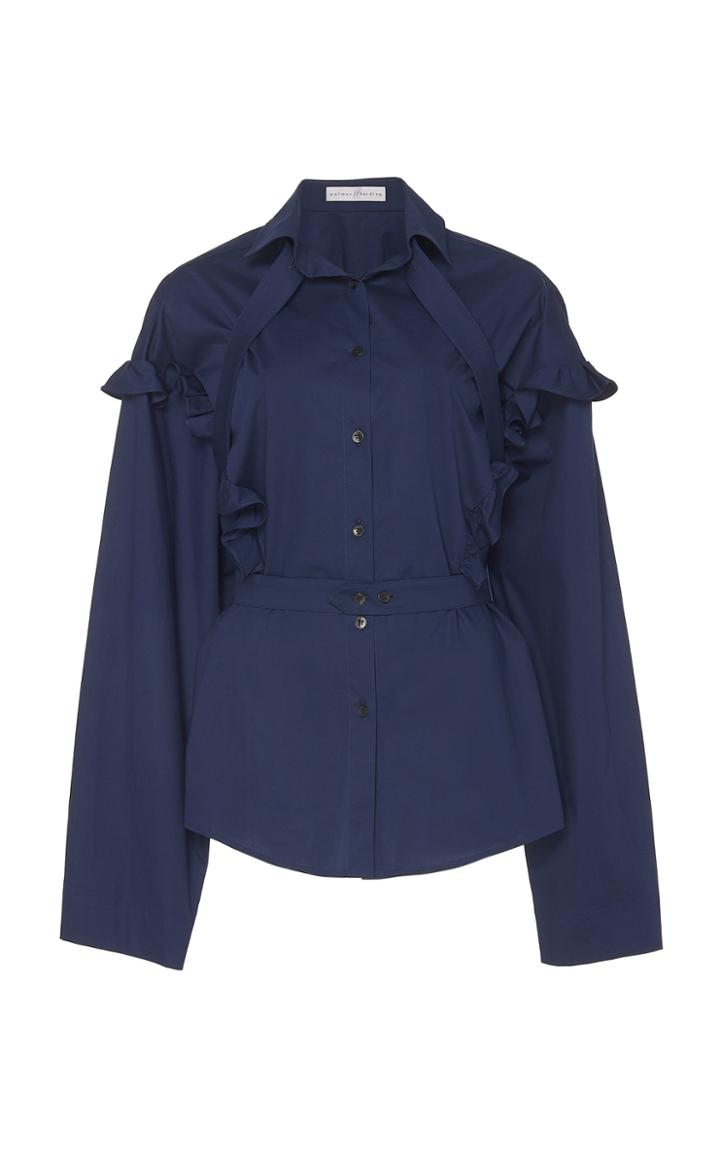 Palmer/harding Palmer//harding Trap Cotton-blend Poplin Shirt