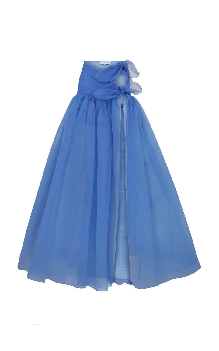 Moda Operandi Raisa Vanessa Organza Wrap Maxi Skirt With High Slit