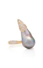 Mizuki One-of-a-kind Black Tahitian Talon Ring