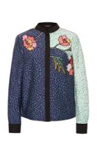 Mi Jong Lee Mandarin Cotton-blend Collar Shirt Jacket