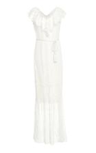 Miguelina Audrey Scallop Lace Ruffle Dress