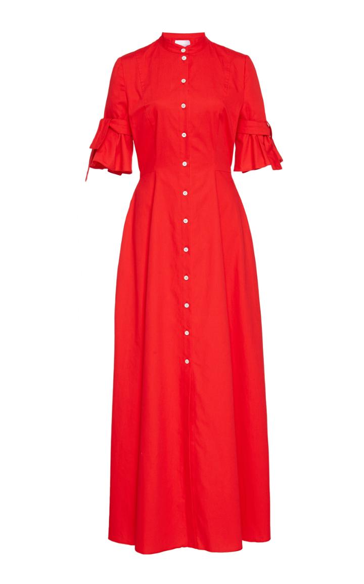Moda Operandi Carolina Herrera Button Down Cotton Shirt Dress Size: 0