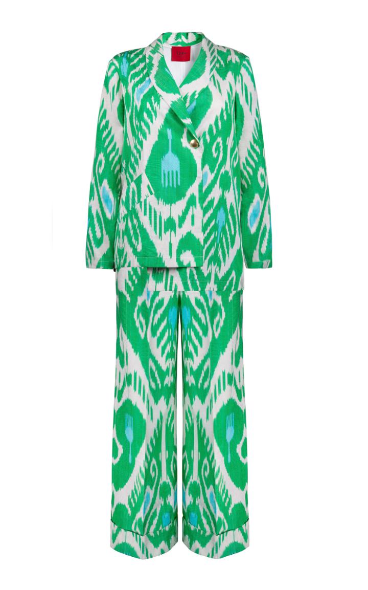 Izba Rouge Printed Silk-blend Suit
