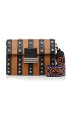 Etro Striped Borchie Embroidered Shoulder Bag