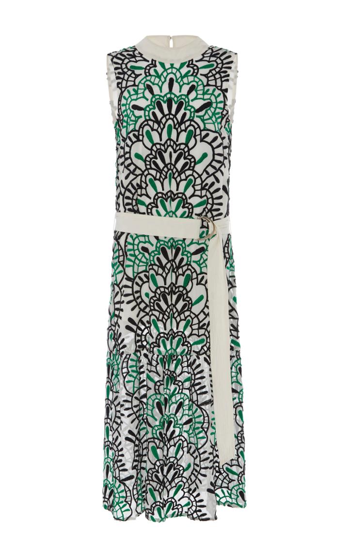 Rodebjer Djuna Mock Neck Embroidered Dress