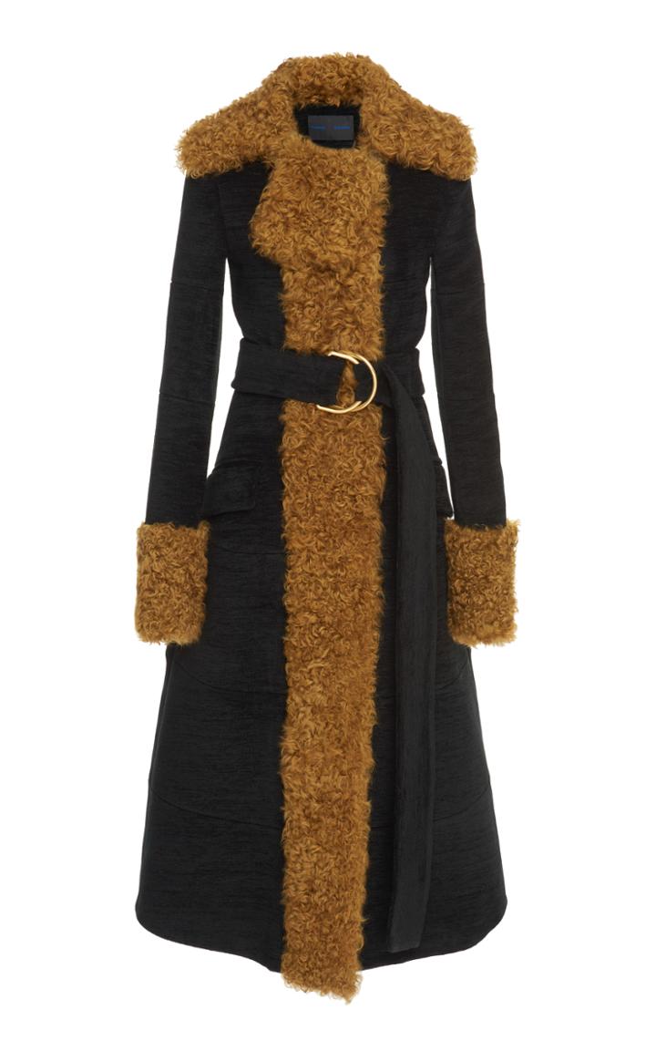 Proenza Schouler Shearling Trim Long Coat