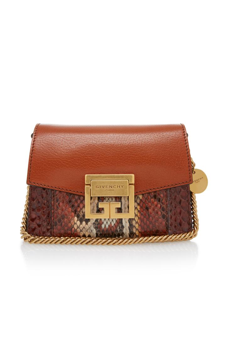 Givenchy Gv3 Mini Snake-effect Leather Shoulder Bag
