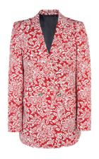 Moda Operandi Blaz Milano Rowdy Everyday Printed Double-breasted Silk Blazer Size: