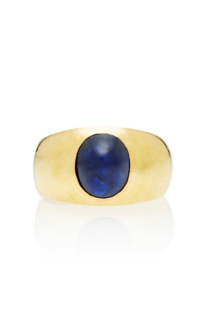 Toni + Chlo Goutal One-of-a-kind Gypsy Cabochon Sapphire Ring
