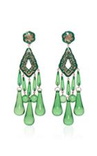 Etro Green Crystal Earrings