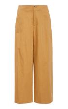Moda Operandi Vince High-rise Cropped Cotton-linen Blend Pant Size: 00