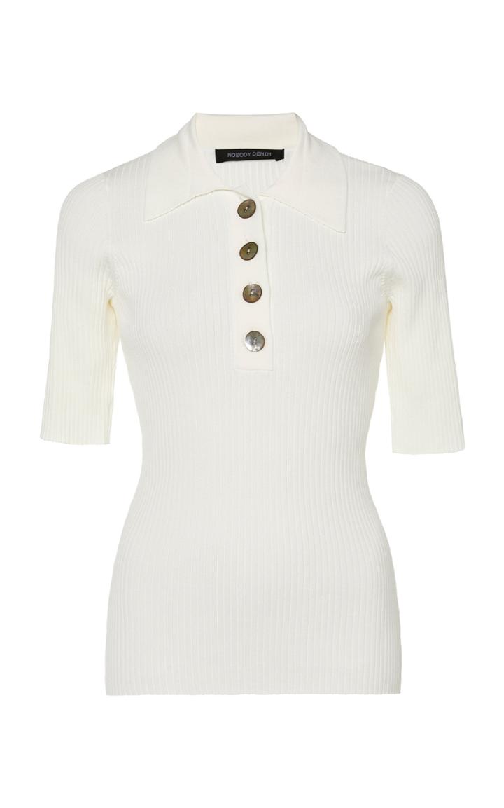 Nobody Denim Chelsea Ribbed-knit Polo