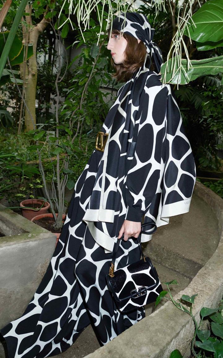 Valentino Printed Wide-leg Silk Jumpsuit