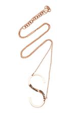 Tullia Initial S 14k Rose Gold Diamond Necklace