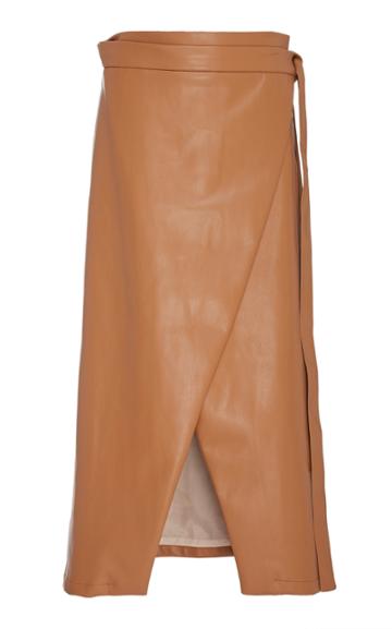 Recreo San Miguel Sienna Vegan Leather Wrap Skirt