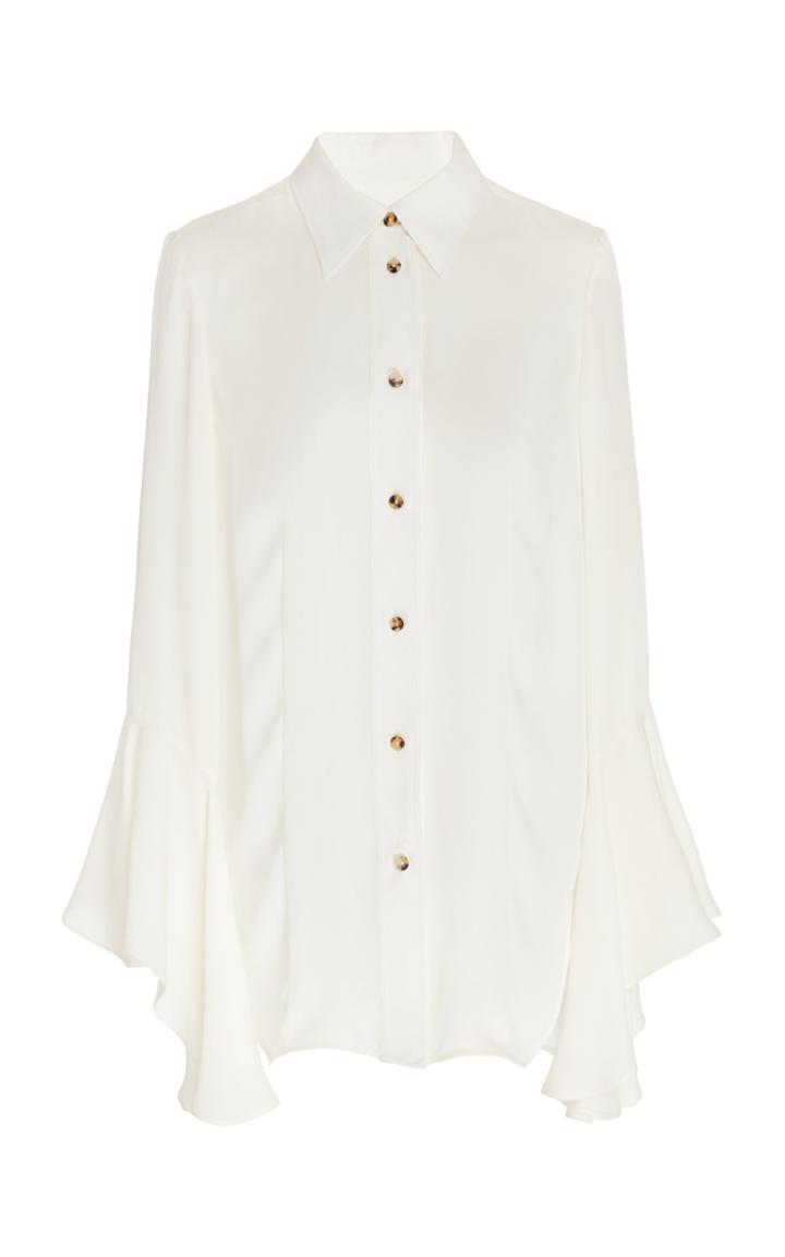 Moda Operandi Khaite Lottie Ruffled Crepe Top Size: Xs
