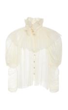 Rodarte Iridescent Pliss-lam Top