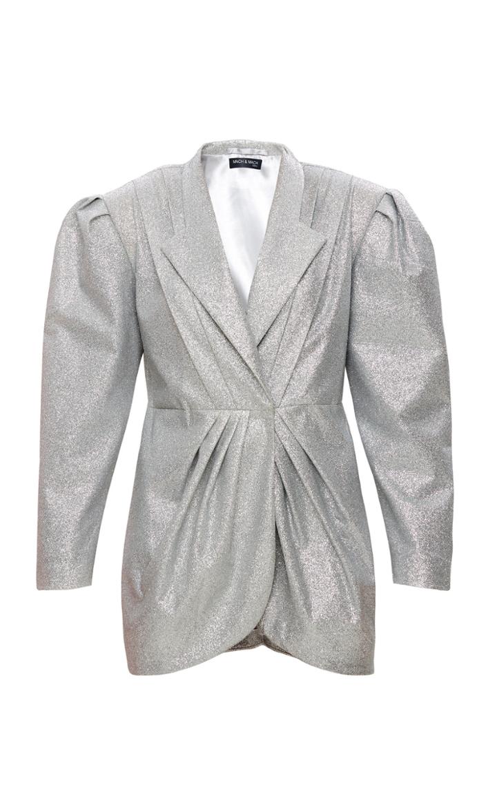 Mach & Mach Sparkling Knit Mini Blazer Dress