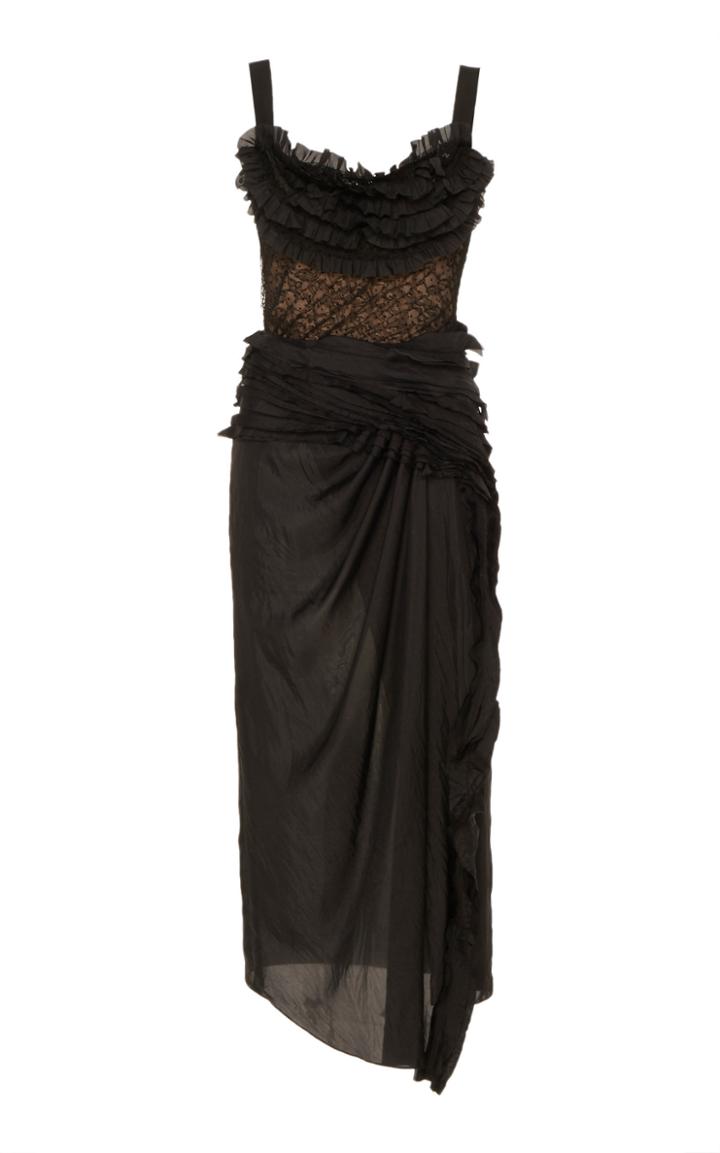Moda Operandi Jason Wu Collection Asymmetric Ruffled Cocktail Dress Size: 0