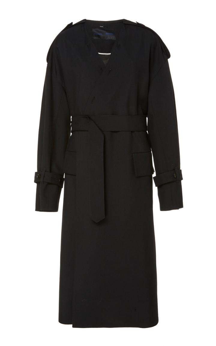 Proenza Schouler Belted Wool-blend Trench Coat