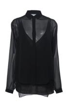 Akris Silk Georgette Blouse Size: 6