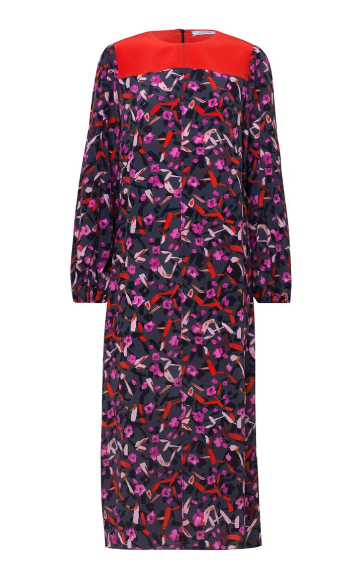 Dorothee Schumacher Abstract Flowering High Neck Printed Dress