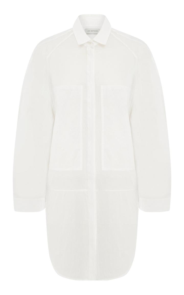 Lee Mathews Dwight Boxy Cotton Poplin Shirt