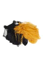Caroline Hu Asymmetrical Ruffled Organza Top