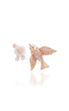 Anabela Chan Swallow 18k Rose Gold Vermeil Diamond Earrings