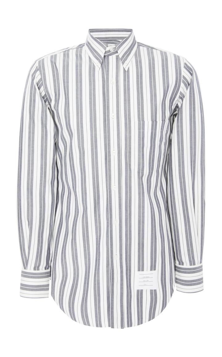 Thom Browne Slim-fit Striped Cotton Oxford Shirt