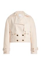 Moda Operandi Acler Vermont Buckle-detailed Linen-cotton Cropped Jacket