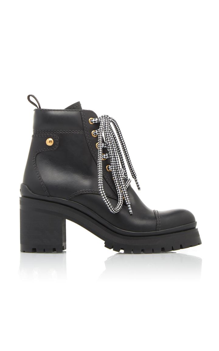 Miu Miu Leather Ankle Boots